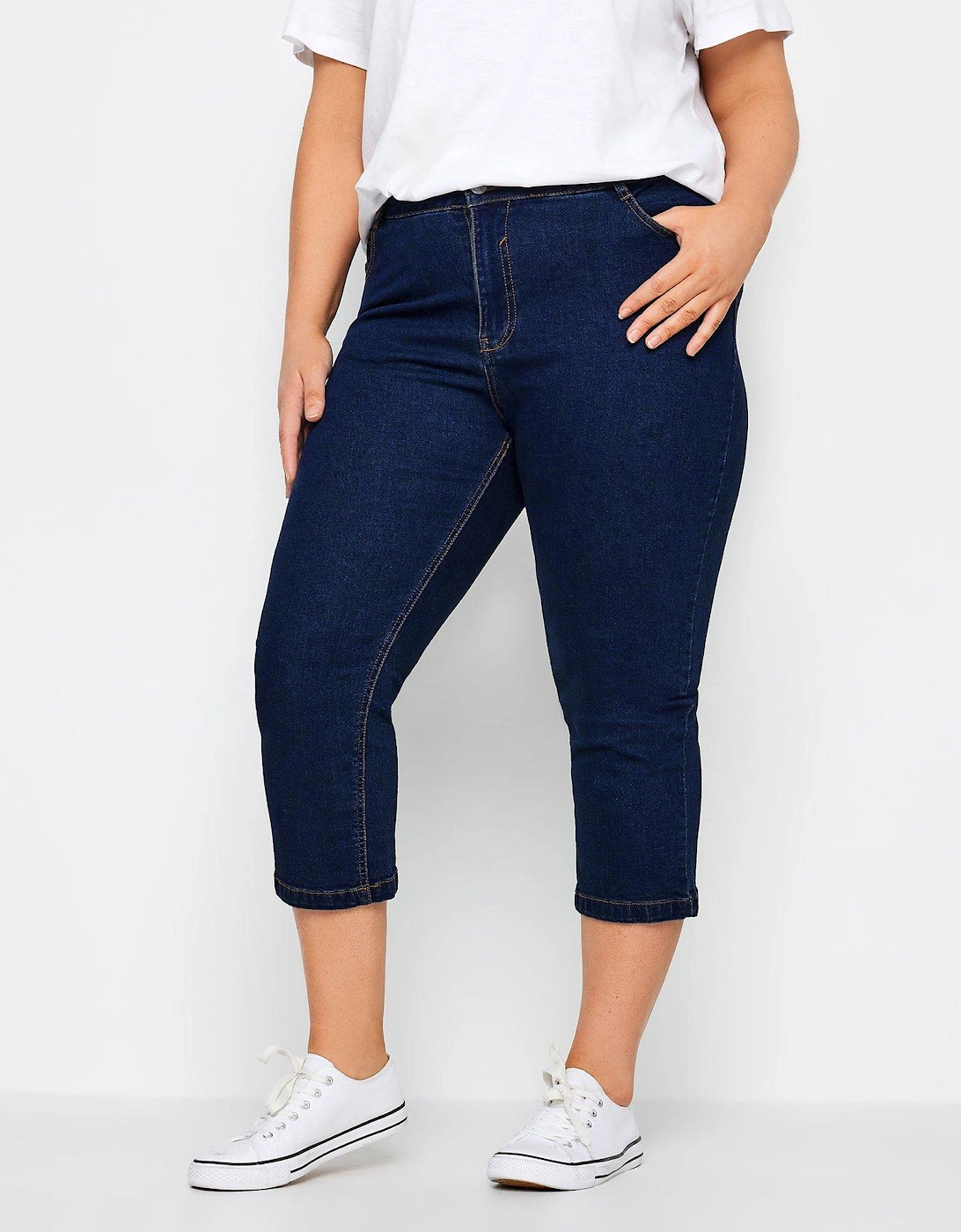 Dark Wash Cropped Jeans, 2 of 1