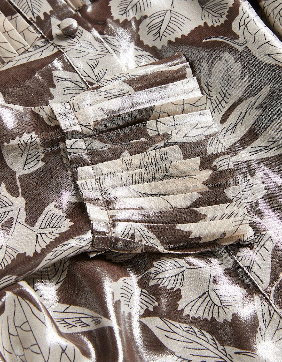Alyvia Ruffle Detail Mini Shirt Dress - Brown