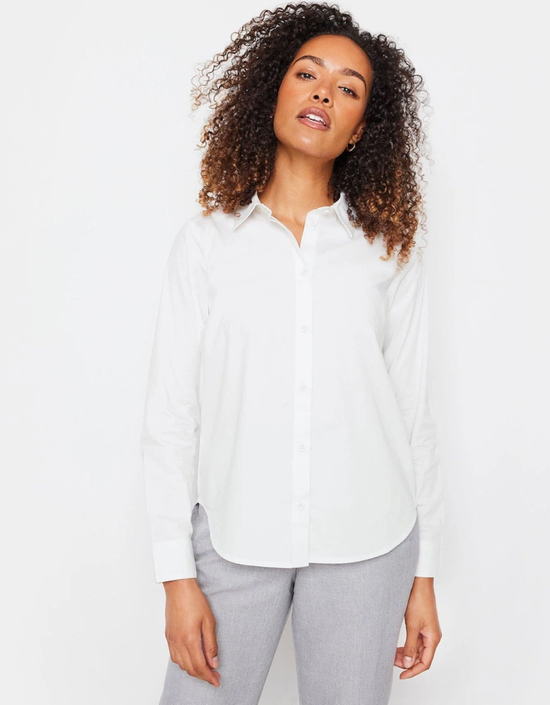 White Cotton Poplin Shirt