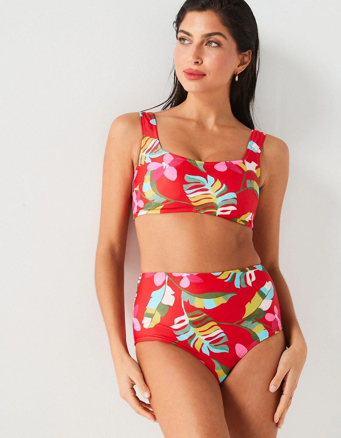 Mix & Match Scoop Neck Bikini Top - Bright Print, 6 of 5