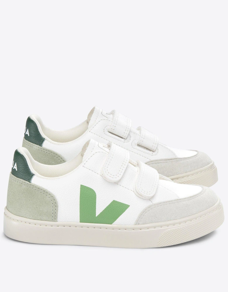 Kid's V-12 Trainers - White/Green