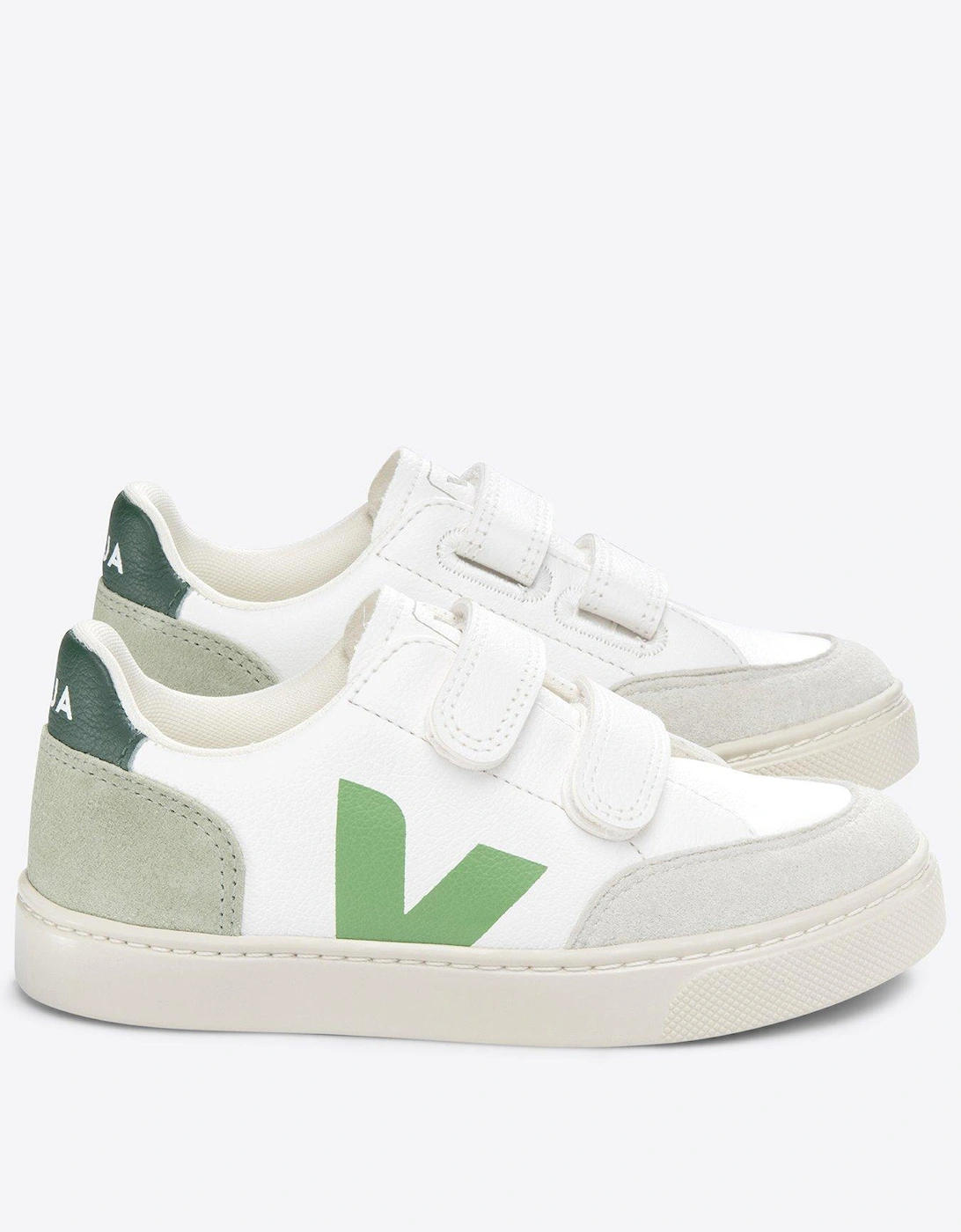 Kid's V-12 Trainers - White/Green, 6 of 5