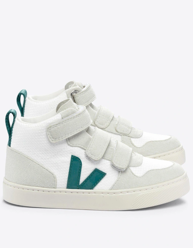 Kid's V-10 Mid Trainers - Green/Grey