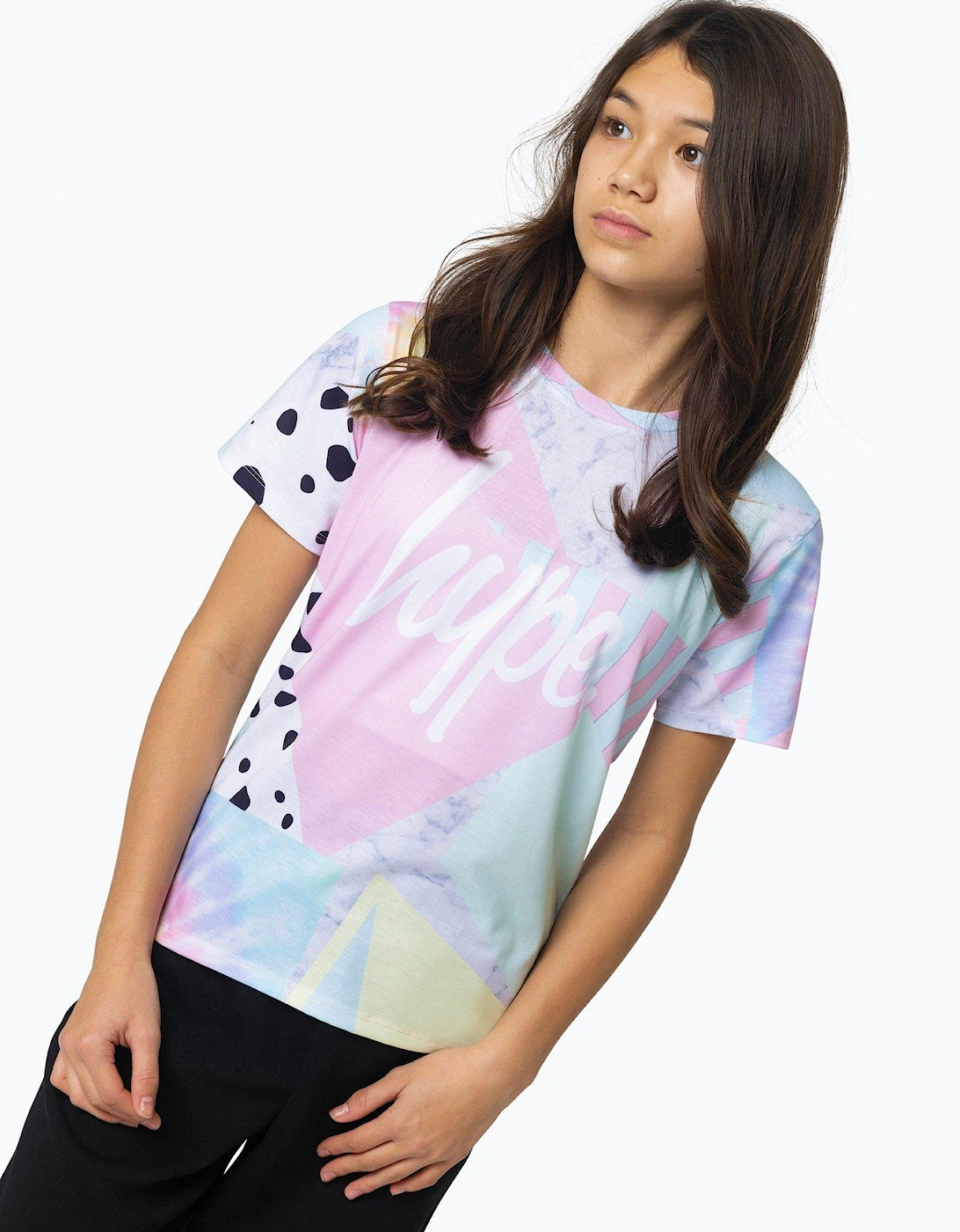 Girls Multi Pastel Collage T-shirt