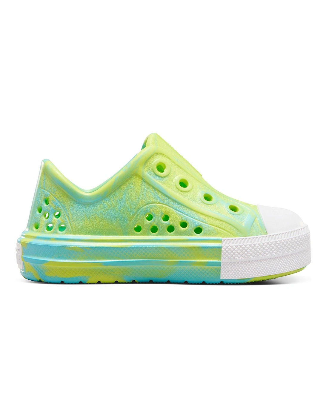 Infant Girls Play Lite Cx Hyper Brights Slip Trainers - Turquoise, 8 of 7