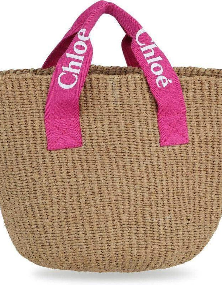 Girls Fuscia Pink Chloe Basket Bag