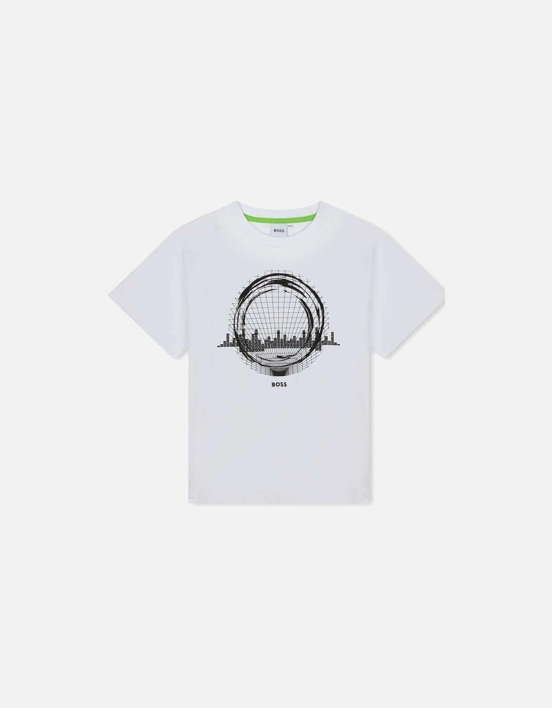Boys White Techno Print Short Sleeve T-Shirt, 4 of 3