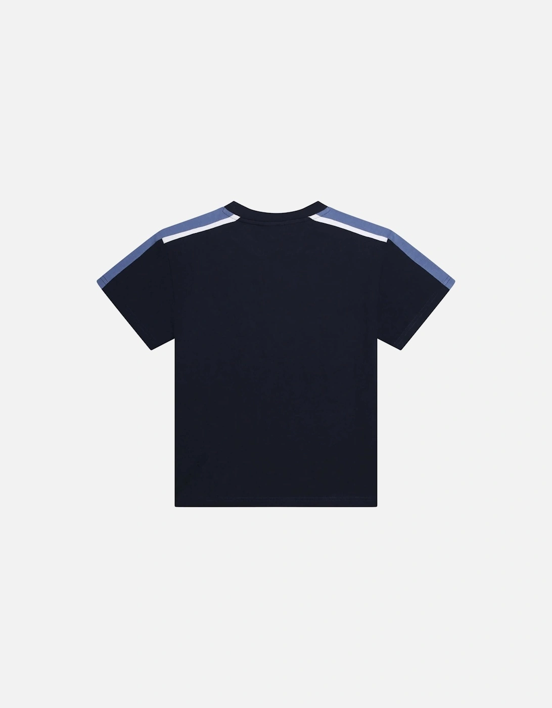 Boys Navy Side Logo Short Sleeve T-Shirt