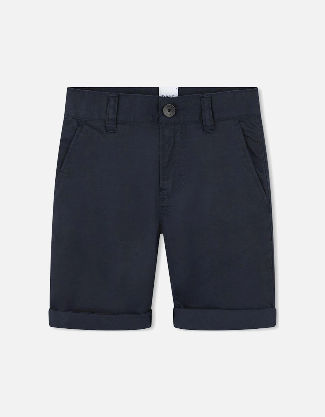 Boys Navy Chino Shorts, 2 of 1