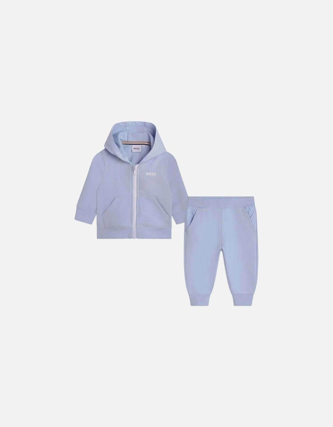 Baby Boys Pale Blue Logo Tracksuit, 4 of 3