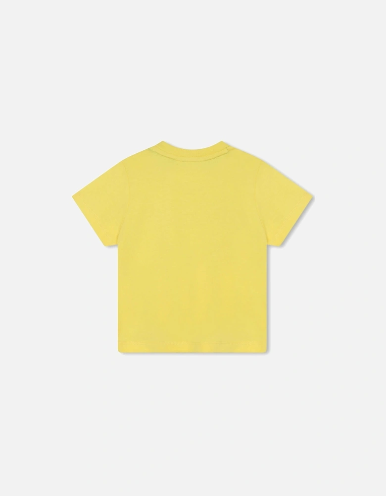 Baby Boys Yellow Short Logo Sleeve T-Shirt