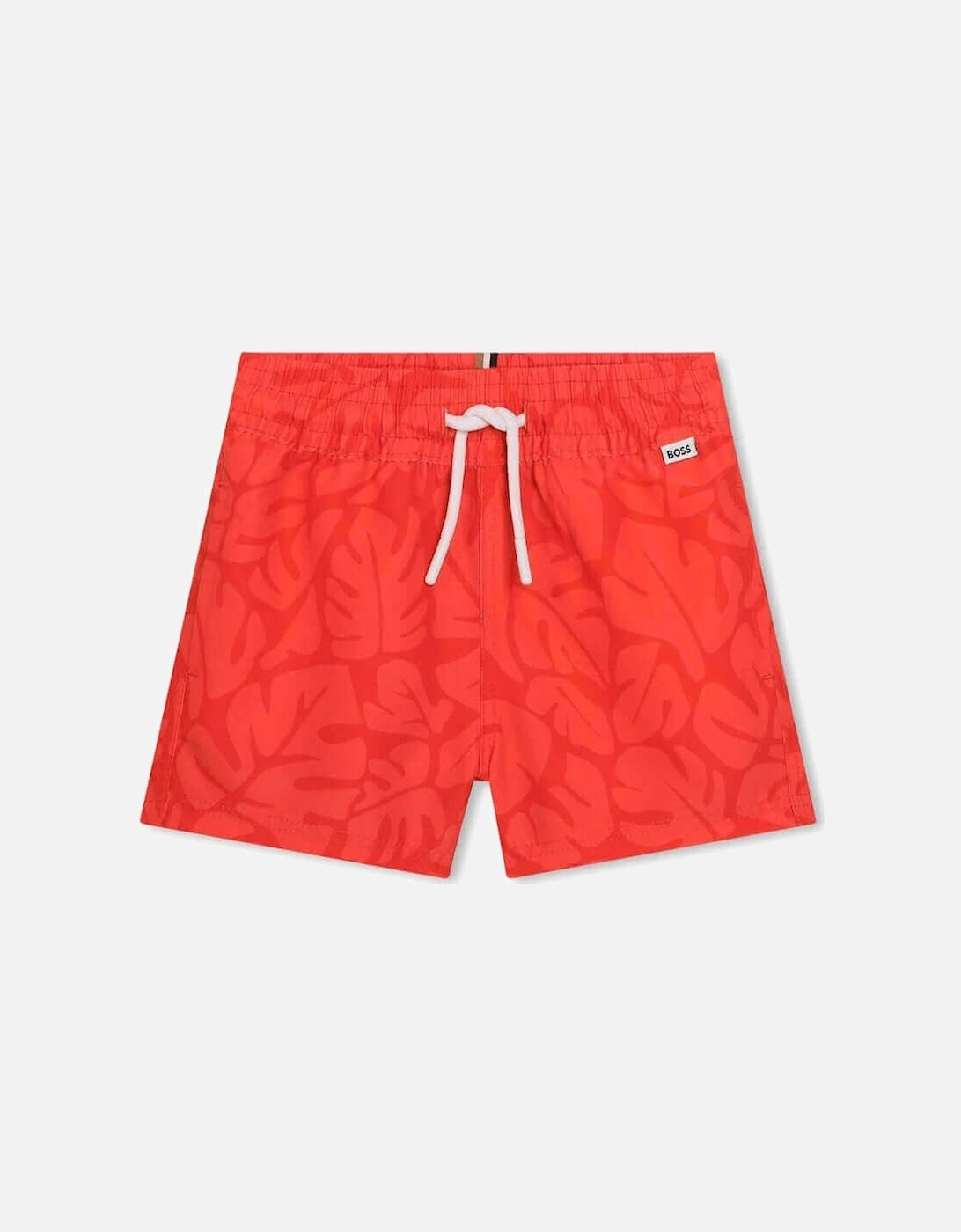 Baby Boys Red Print Swimming Shorts, 4 of 3