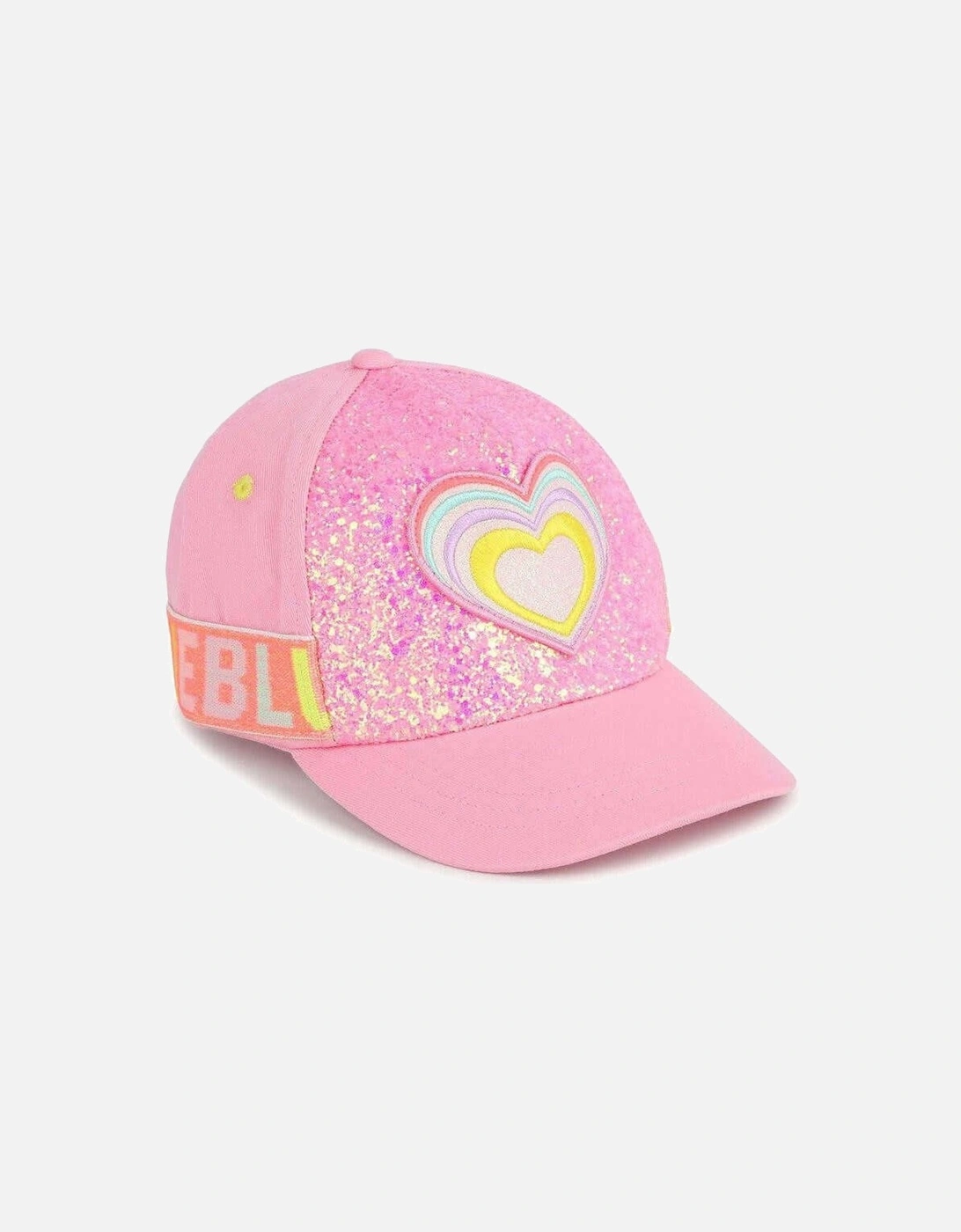 Girls Pink Glitter Heart Cap, 4 of 3
