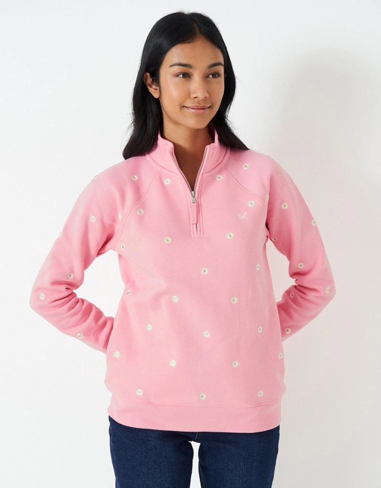 Half Zip Sweatshirt - Pink
