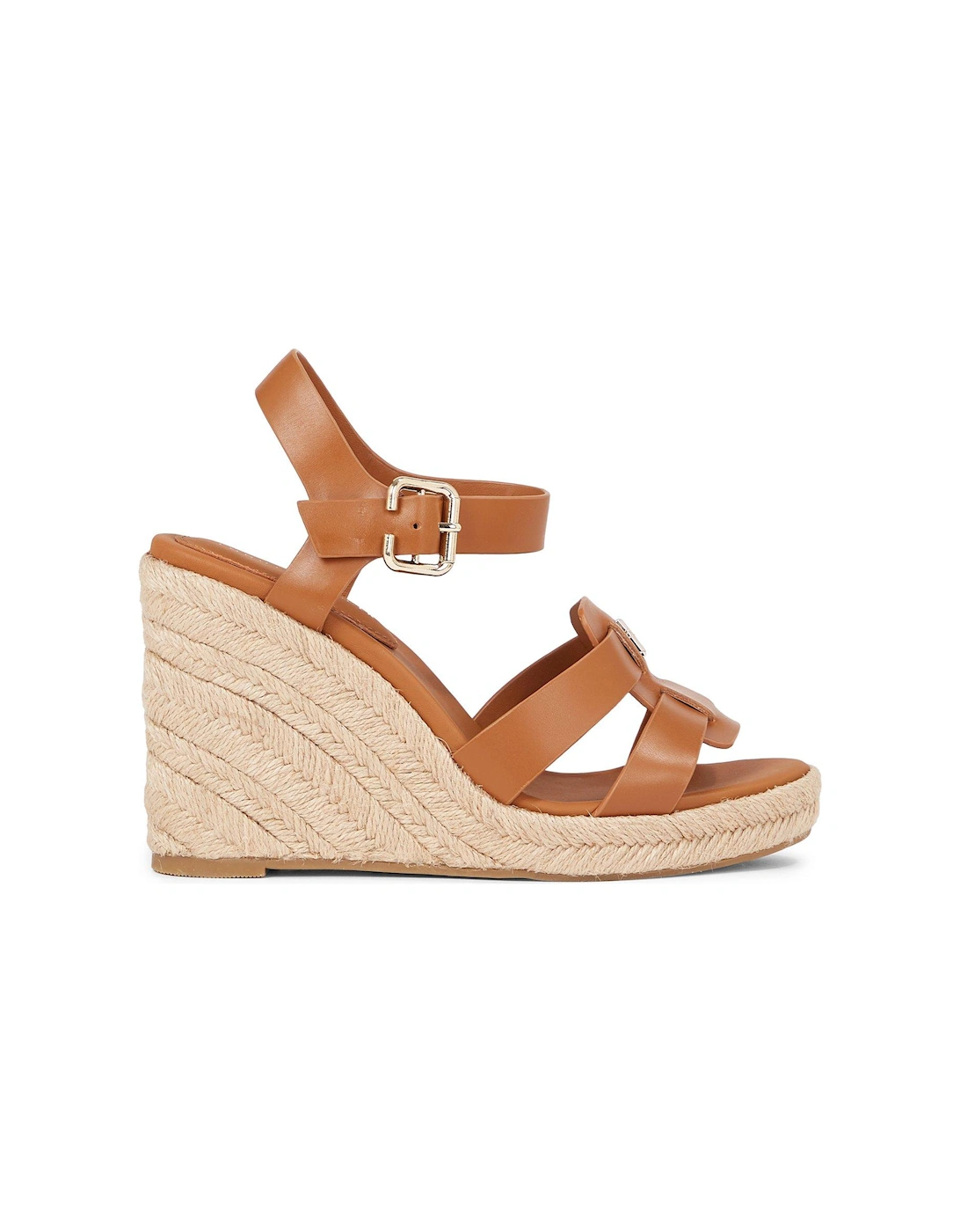 Leather Espadrille Wedge - Brown, 5 of 4