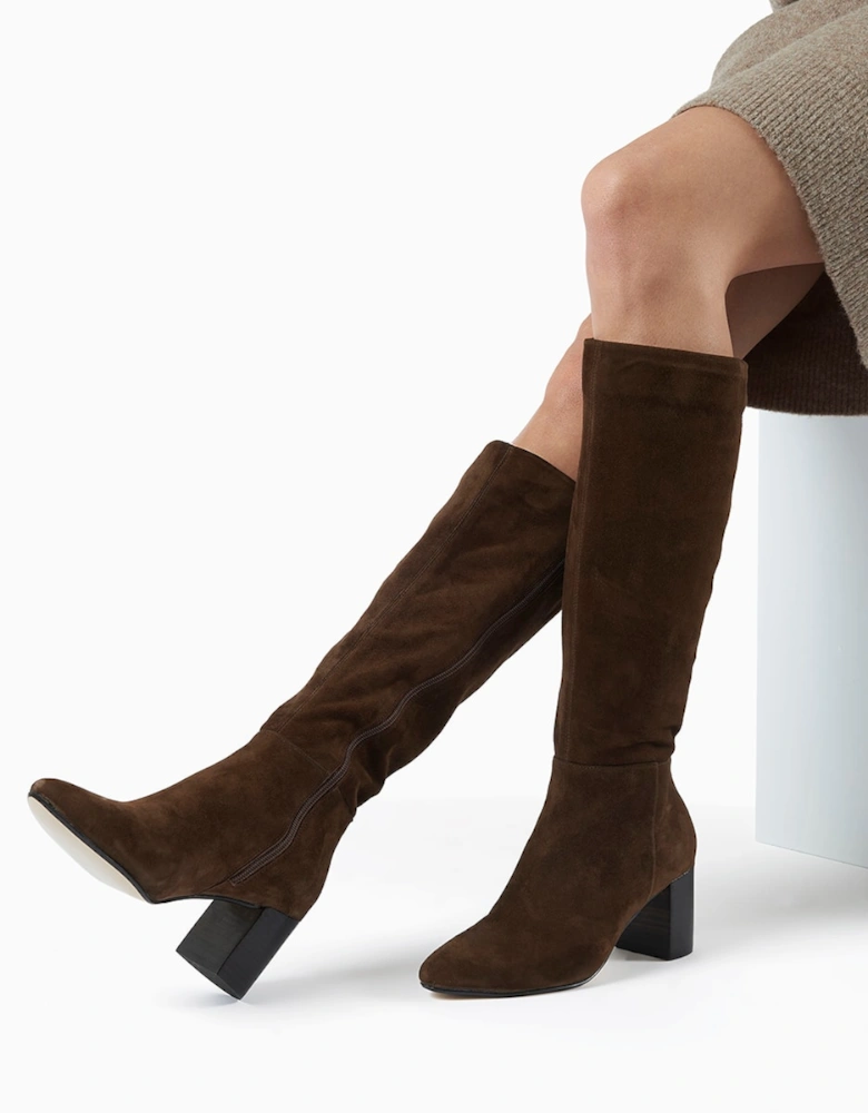 Ladies Santie - Block Heel Knee High Boots