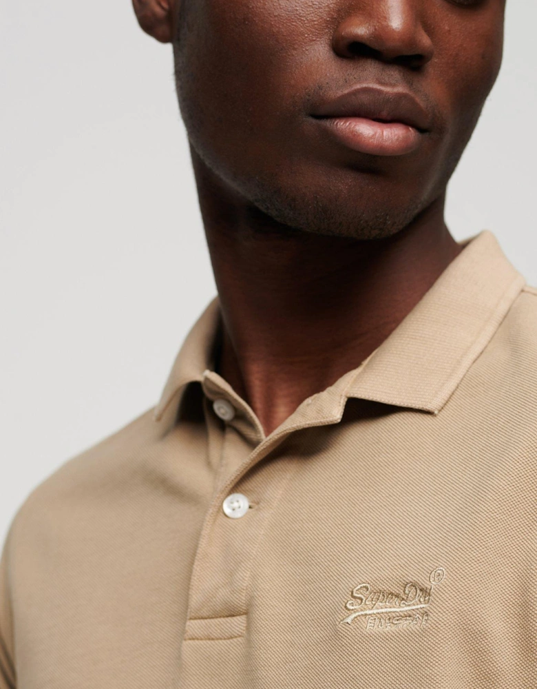 Destroyed Polo Shirt - Light Brown