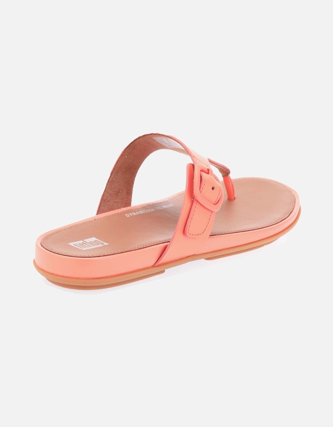 Womens Gracie Rubber-Buckle Toe-Post Sandals