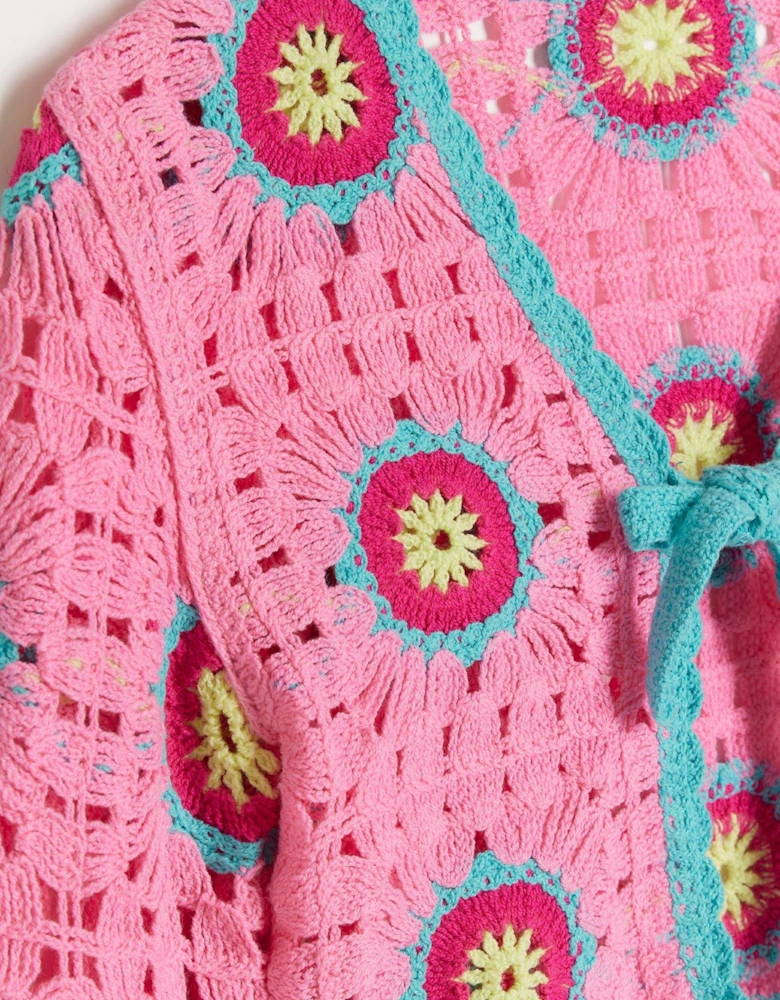 Girls Crochet Beach Set - Pink