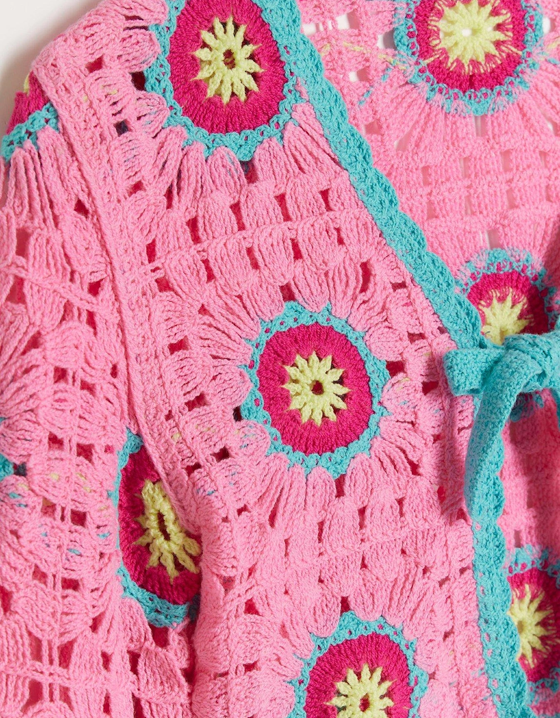 Girls Crochet Beach Set - Pink