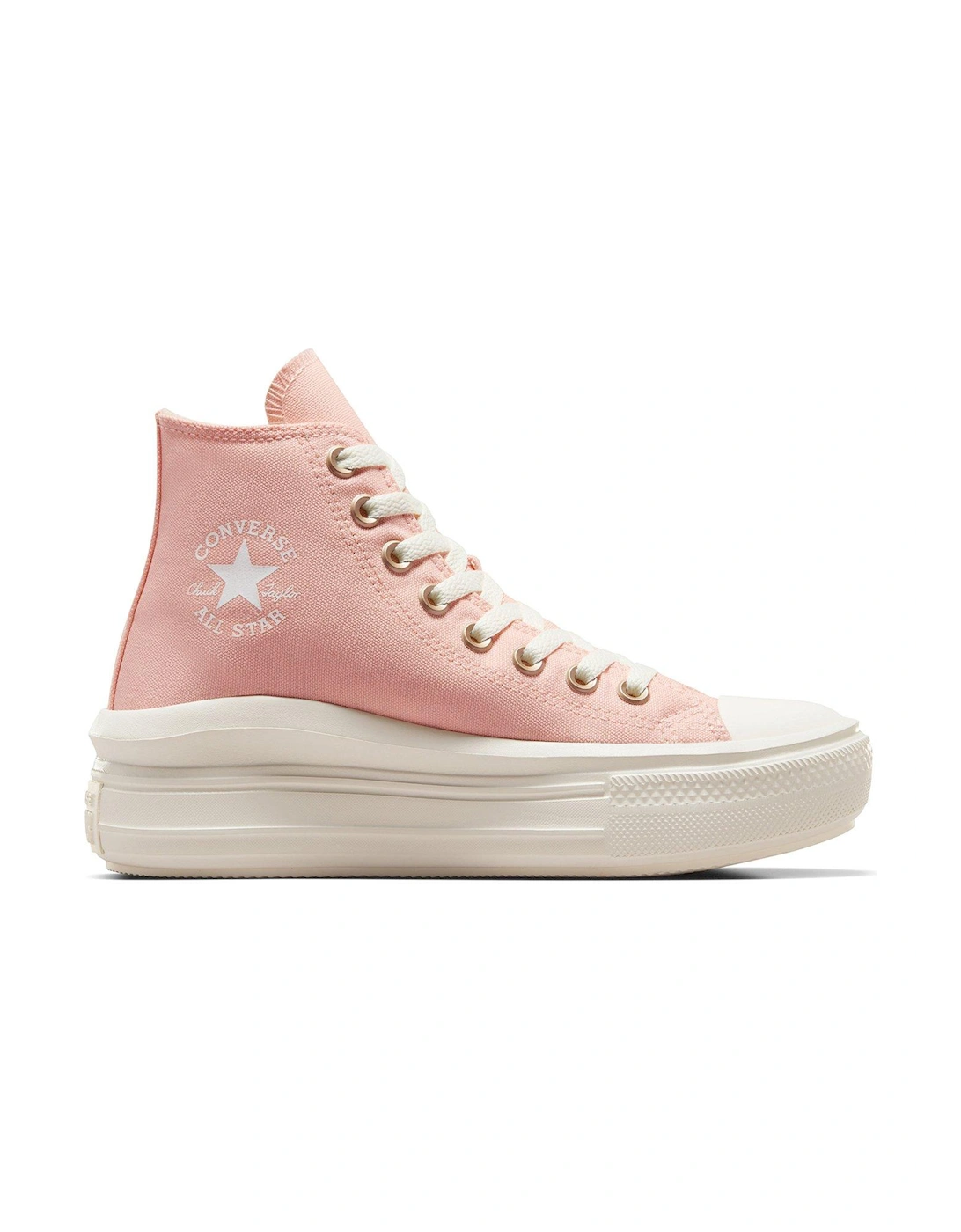 Womens Move Crafted Color High Tops Trainers - Peach/White, 8 of 7