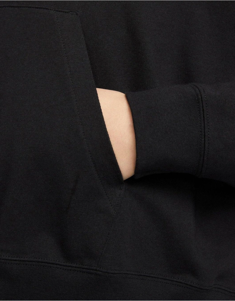 Sportswear Women's Oversized Jersey Pullover Hoodie - Black/White