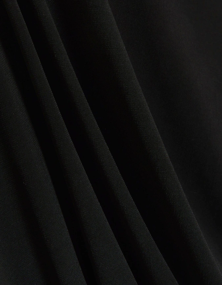 Diamante Strip Midi Dress - Black