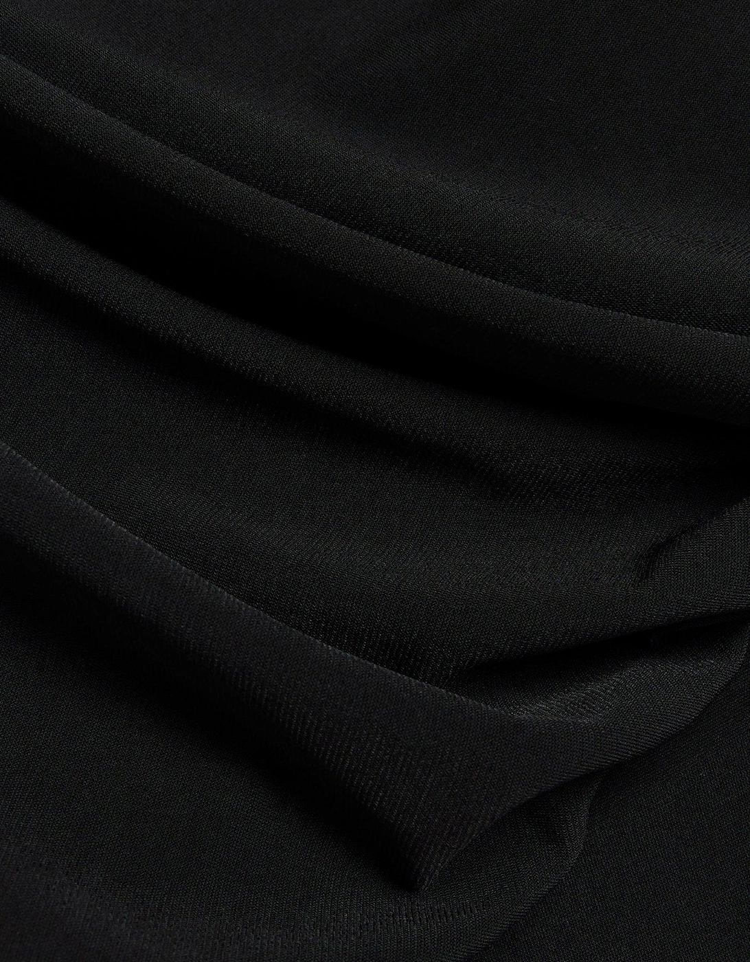 Drape Midi Dress - Black