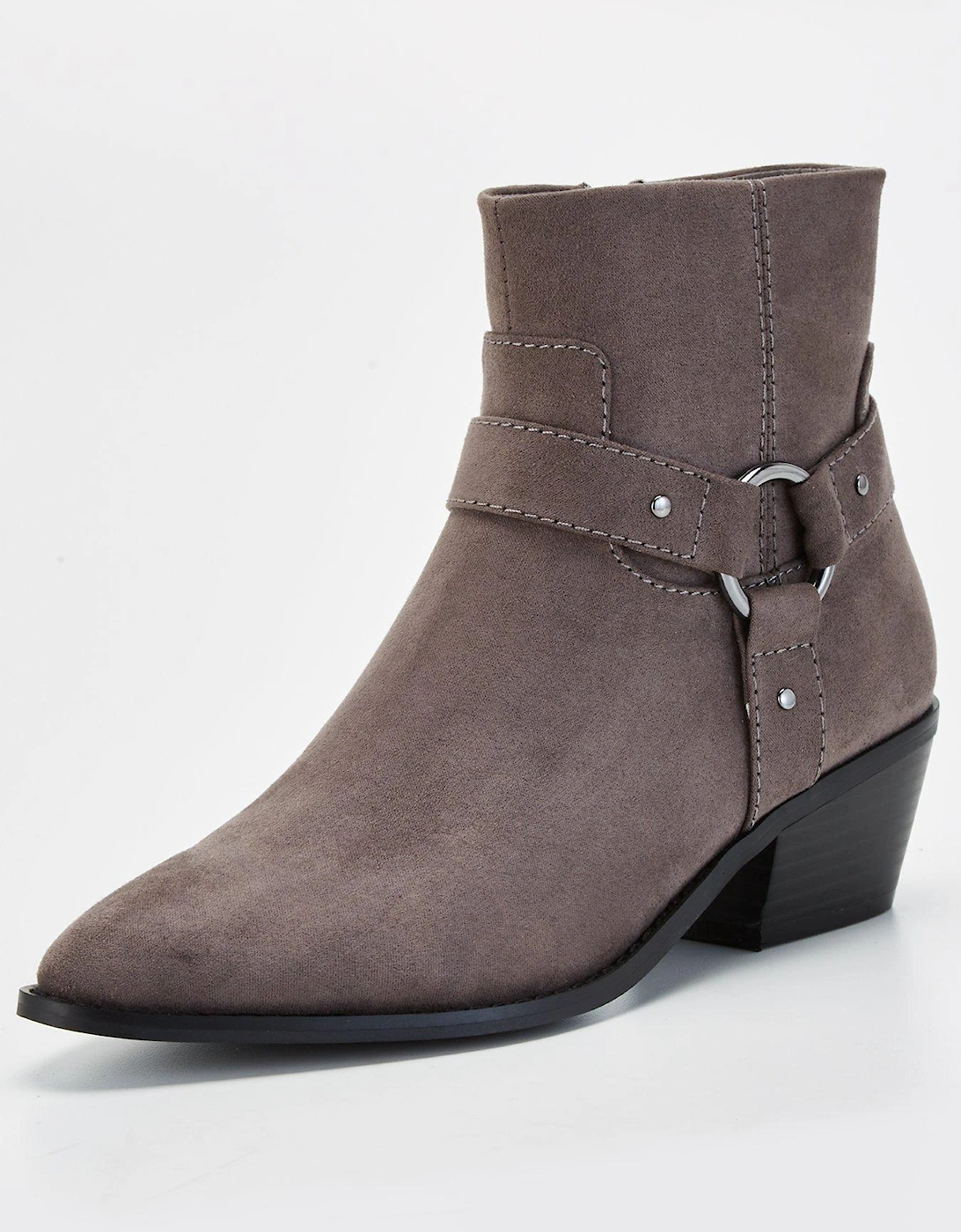 Western Ankle Boot - Grey