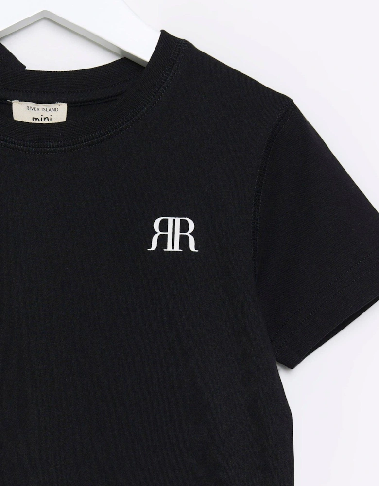 Mini Boys Ri T-shirt 2 Pack - Black