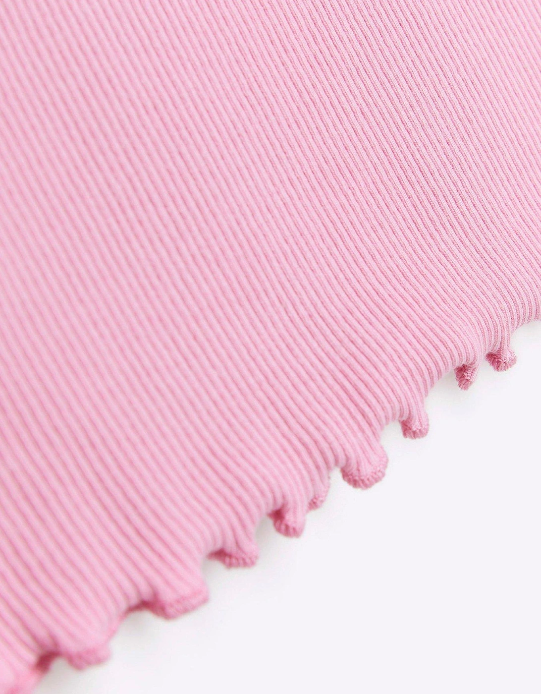 Girls Embroidered Logo Pink Crop T-Shirt - Pink