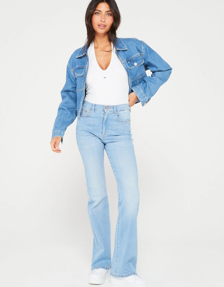 High Rise Flared Jeans - Blue