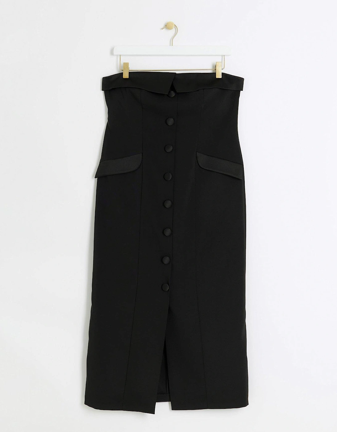 Bandeau Tux Dress - Black