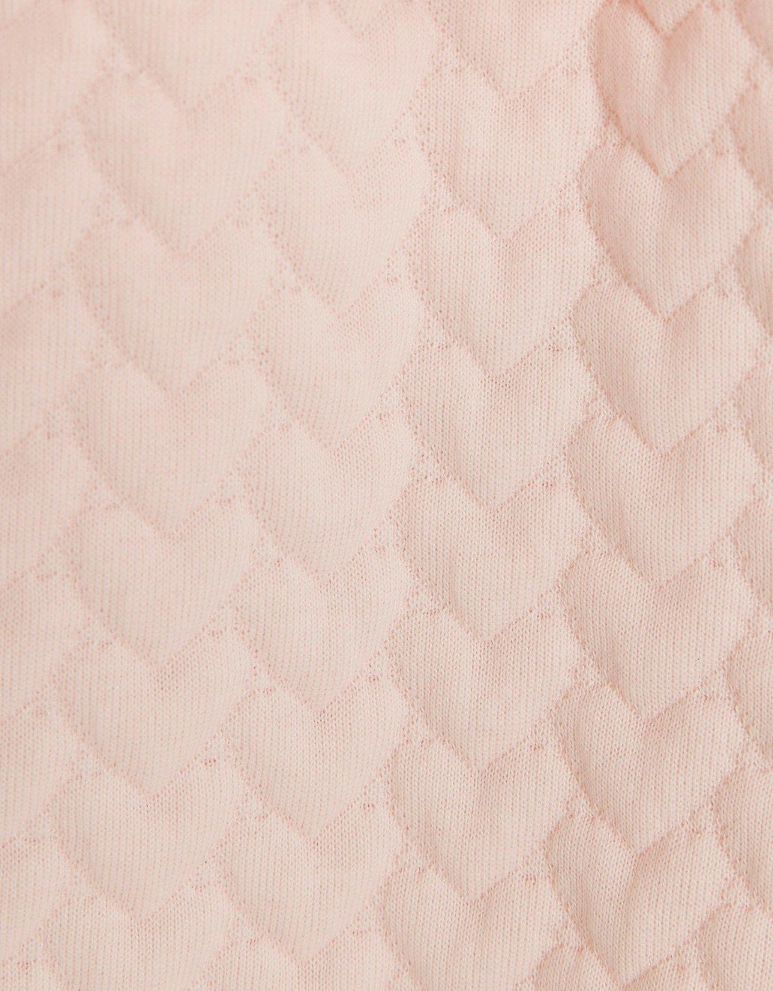 Baby Girls Heart Quilted 3 Piece Set - Pink