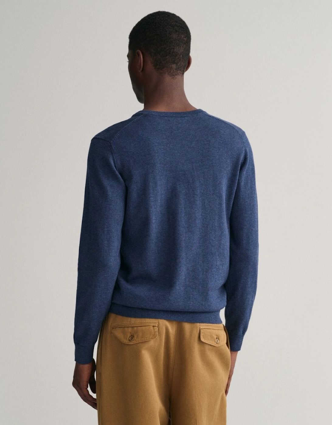 Mens Classic Cotton V-Neck Jumper