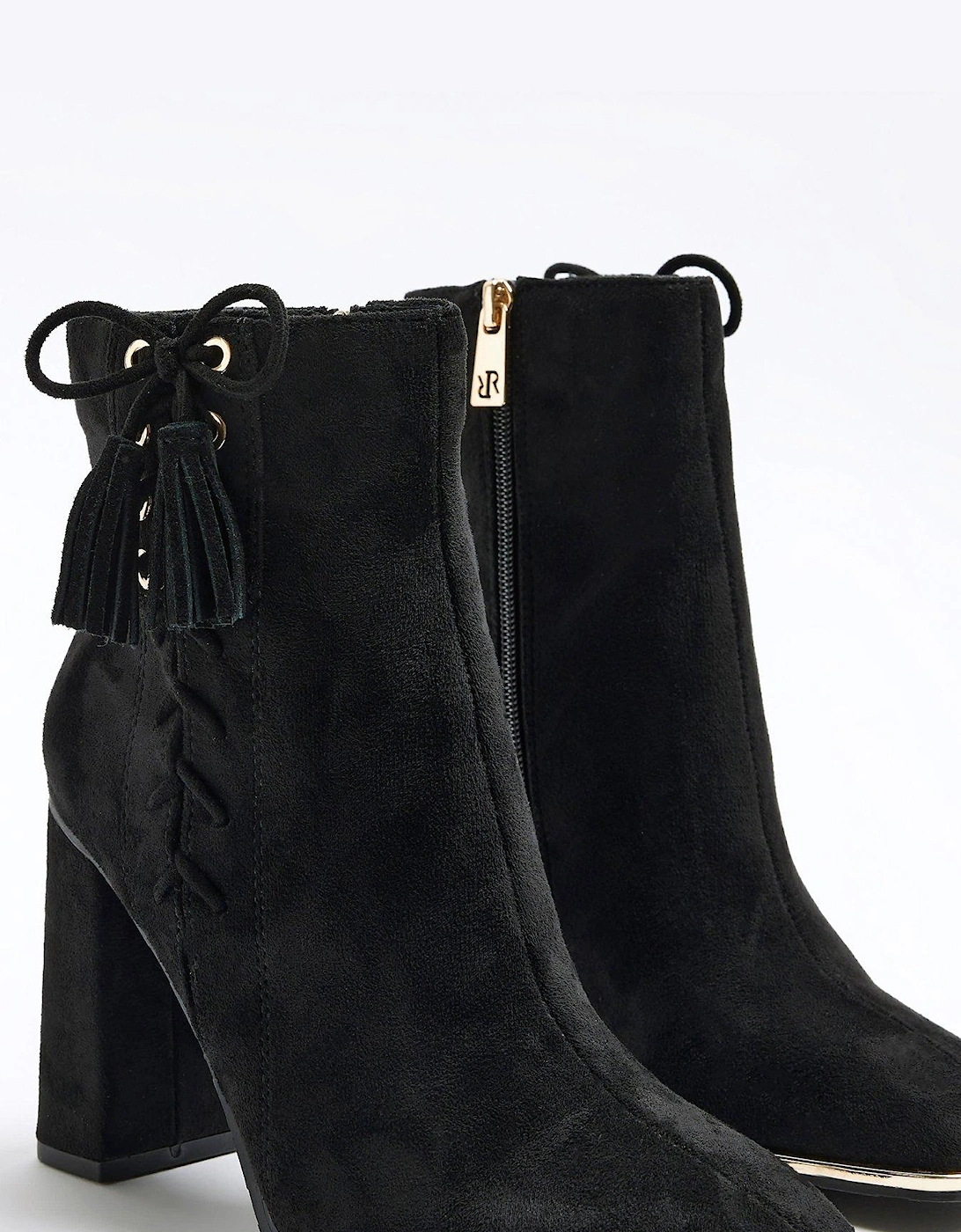 Lace Up Corset Boot - Black
