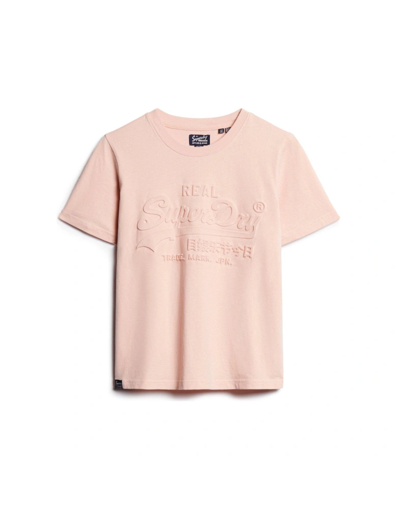 Embossed Relaxed T-Shirt - Pink