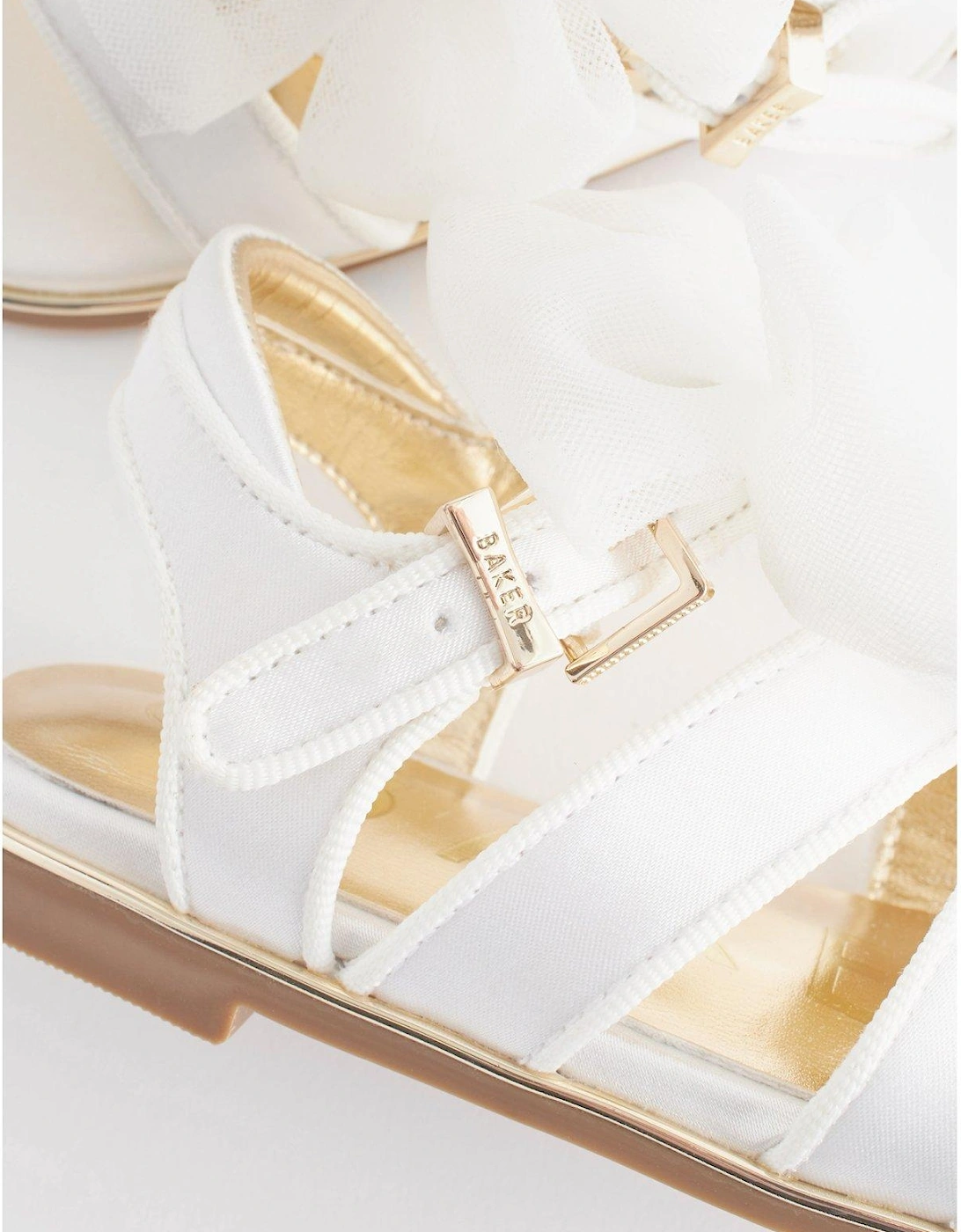 Younger Girls Strappy Occasion Sandal - Gold
