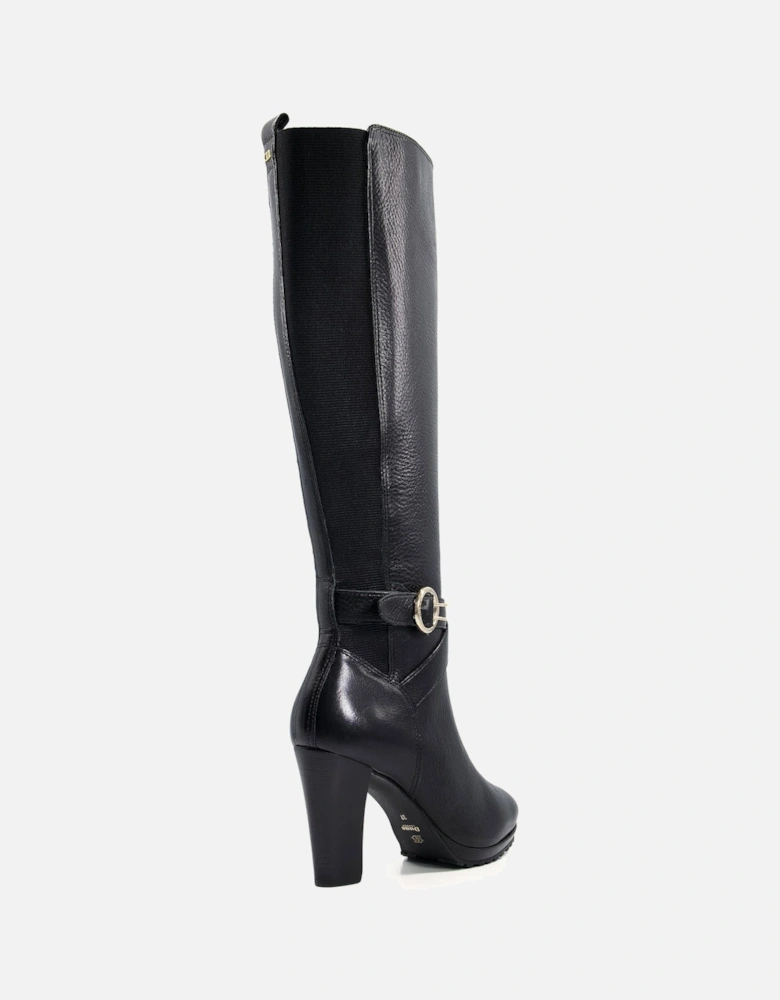 Ladies Sabrena - Buckle-Detail Leather Knee-High Boots