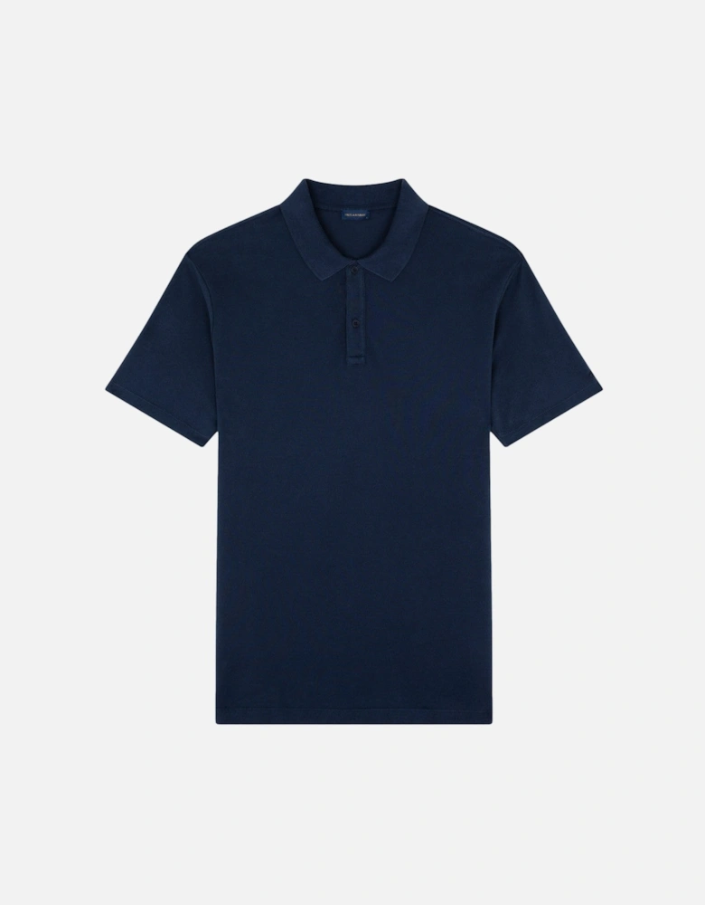GD Pique Cotton Polo Shirt 050 Navy