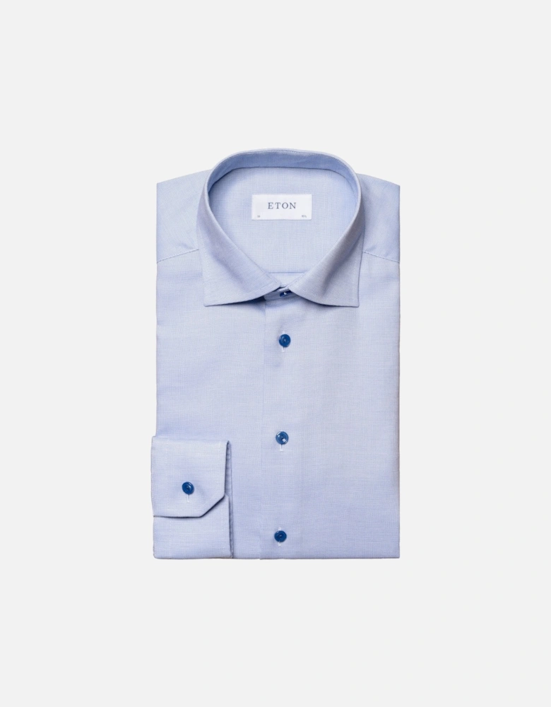Contemporary Fit Semi Solid Twill Shirt  23 Light Blue