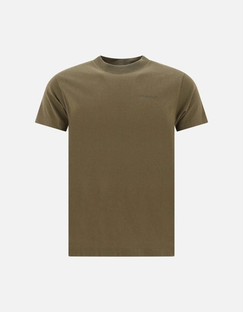 Diag Tab Slim Fit Army Green T-Shirt