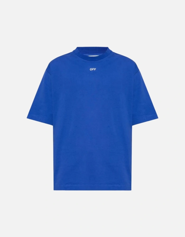 OFF Stamp Logo Skate Fit Dark Blue T-Shirt