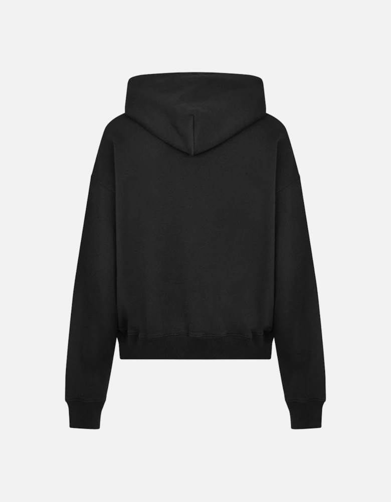 Off White Spray Helvetica Skate Fit Black Hoodie