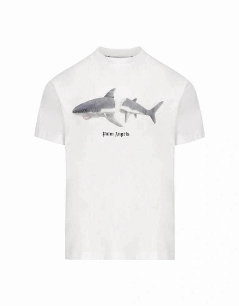 Classic Shark Design White T-Shirt