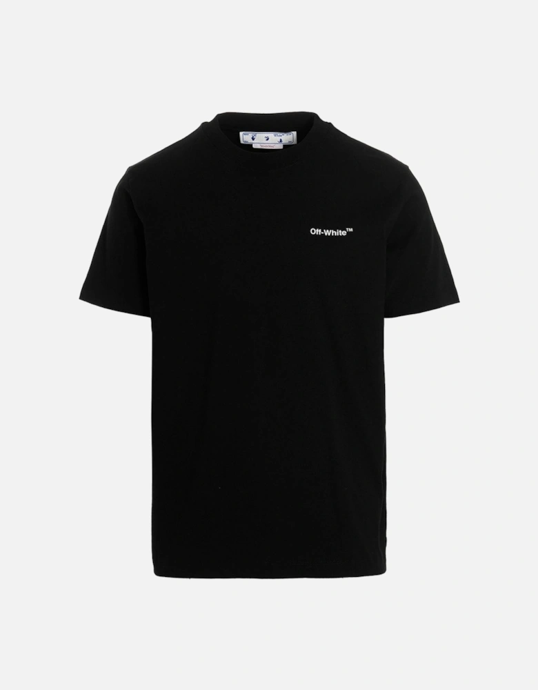 Bricks Logo Slim Fit Black T-Shirt