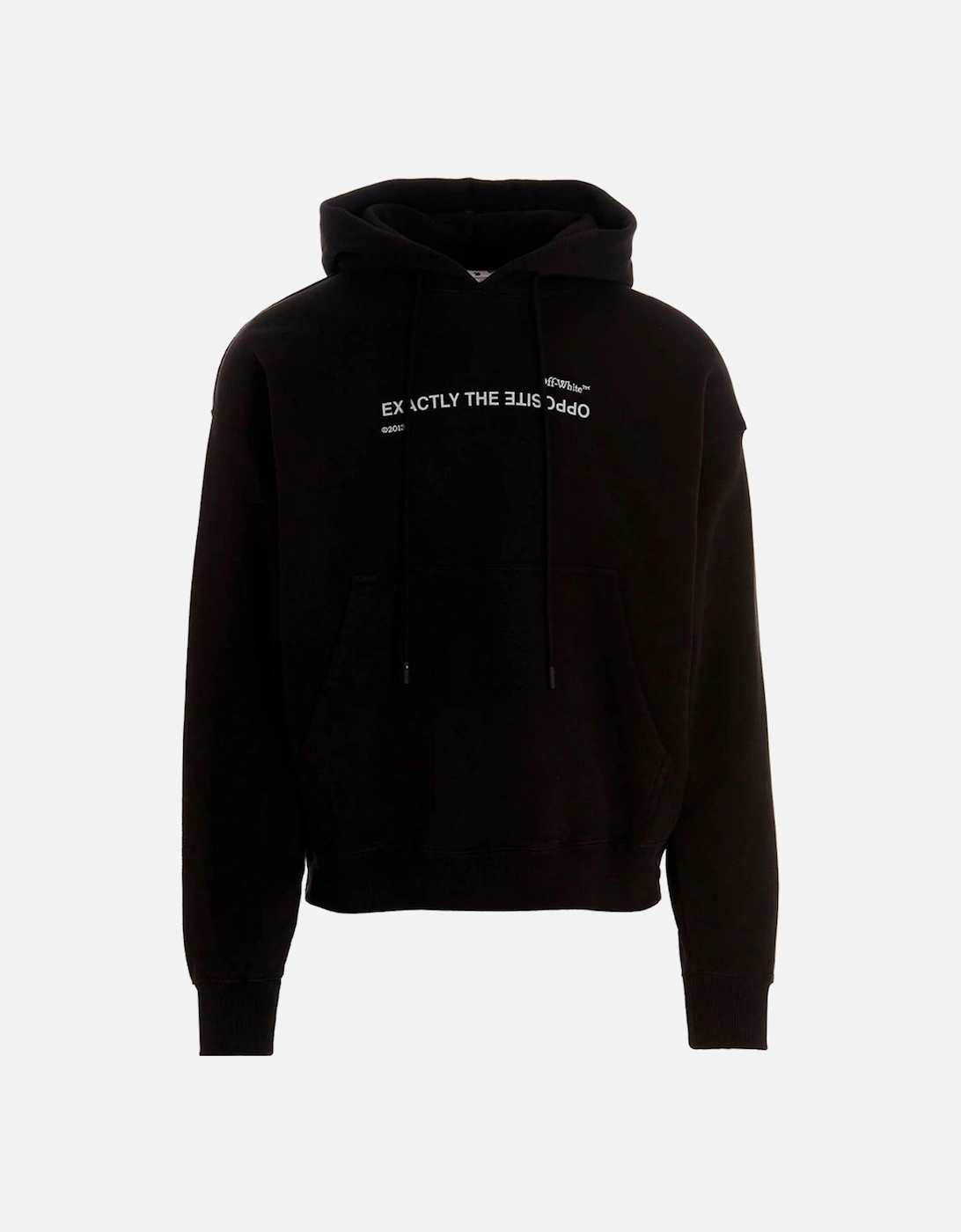 Off White Spiral Opposite Skate Fit Black Hoodie, 3 of 2