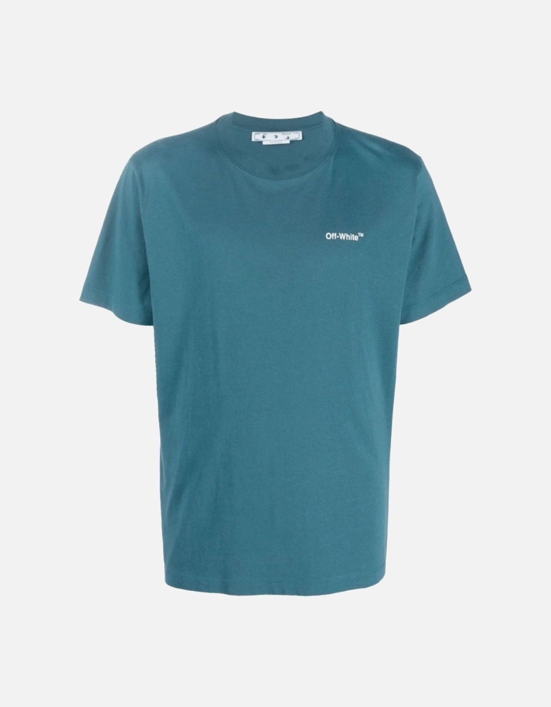 Chain Arrow Design Slim Fit Duck Green T-Shirt, 3 of 2