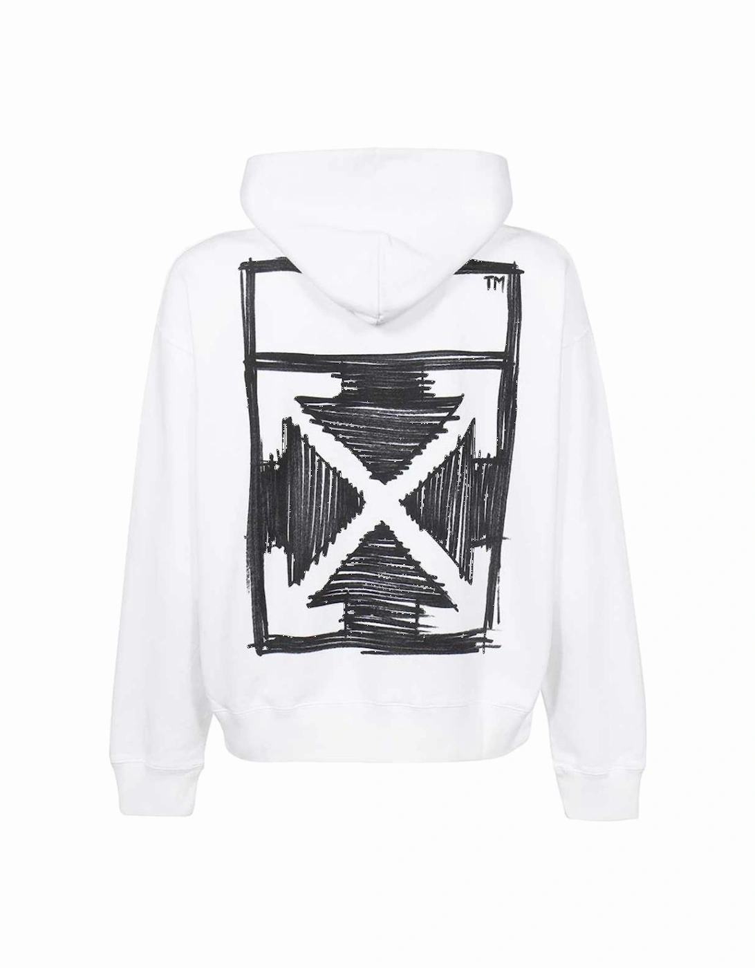 Marker Stencil Logo White Hoodie