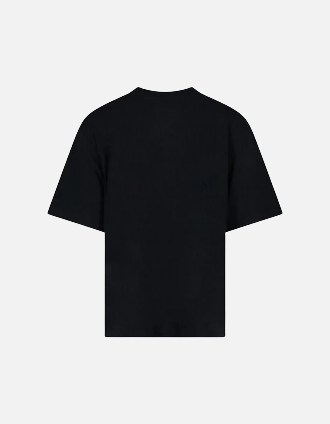 Spray Helvetica Logo Oversized Fit Black T-Shirt